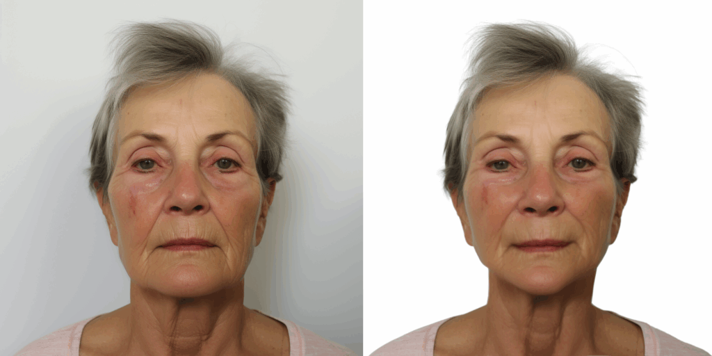 Face and neck lift before after