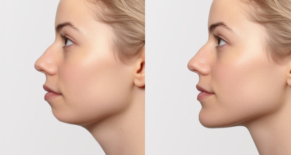 chin back recessed jaw