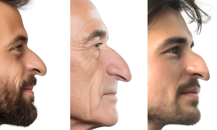 Men hooked noses