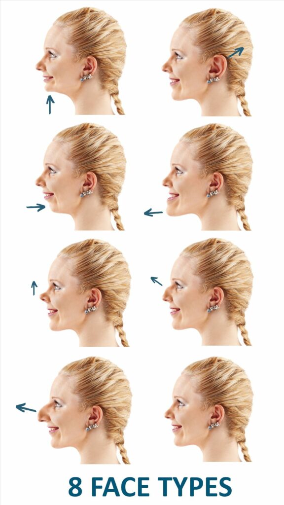 8 face types visage nez menton beauté